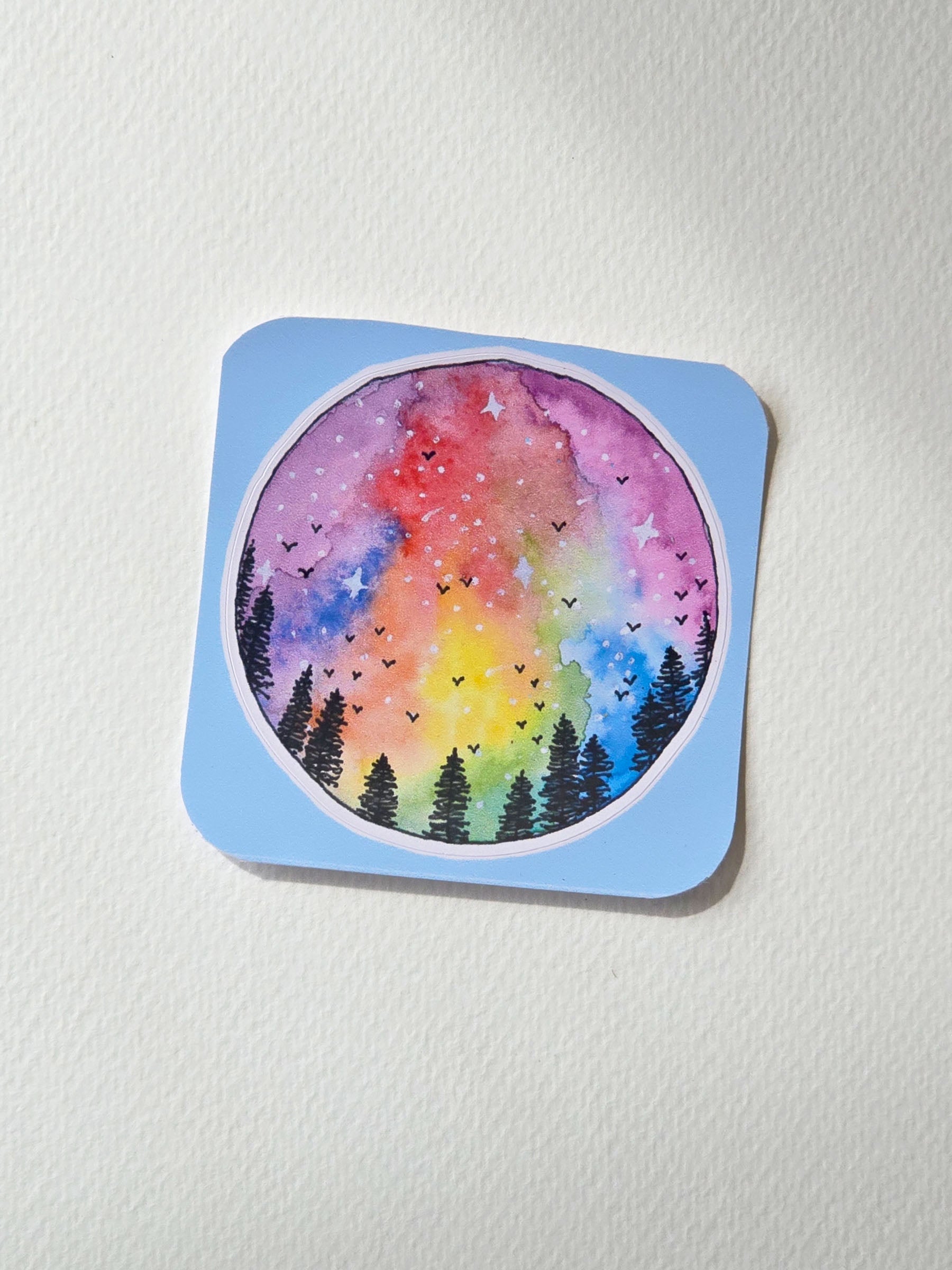 Rainbow pine | Laptop sticker