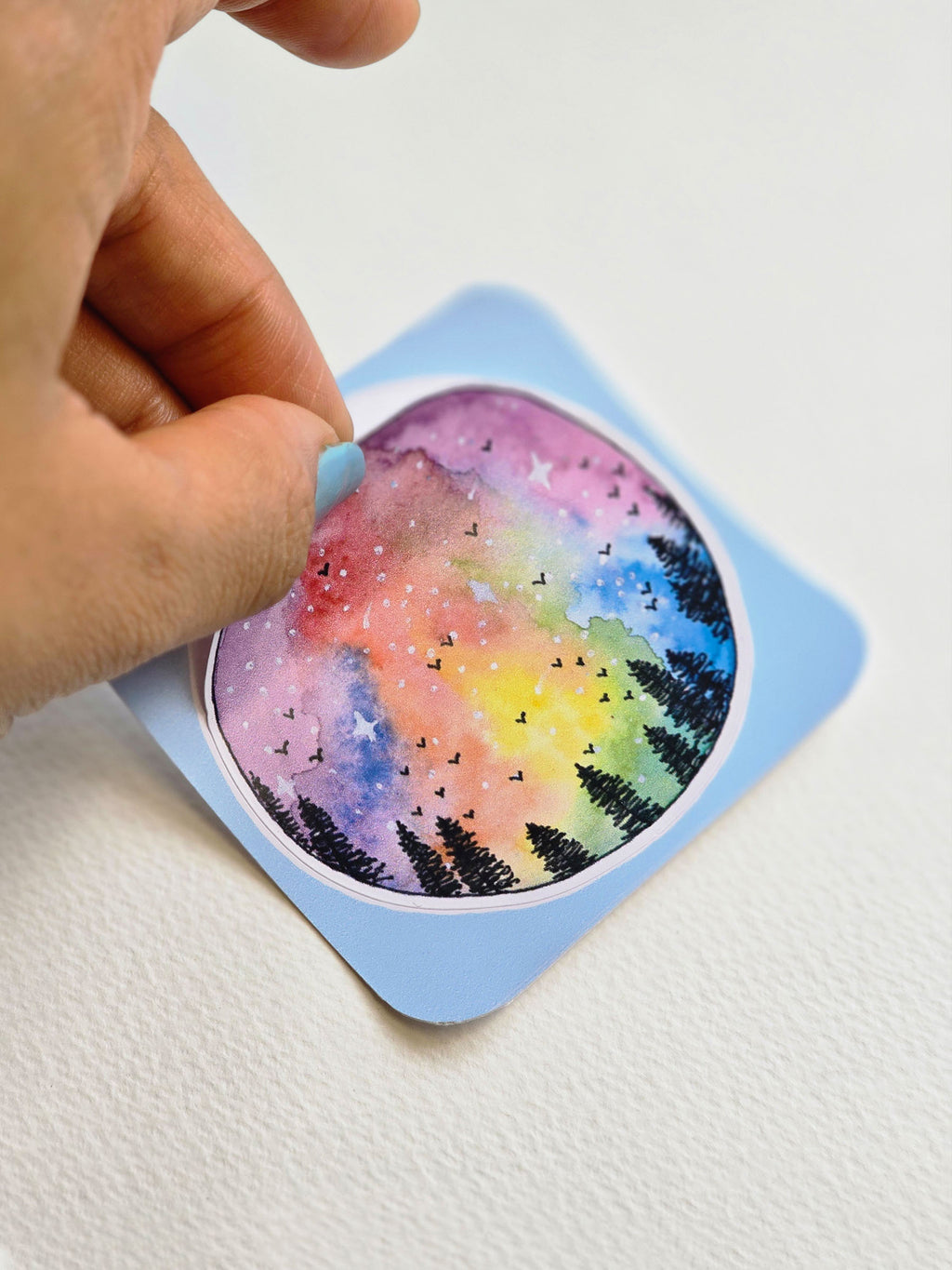 Rainbow pine | Laptop sticker