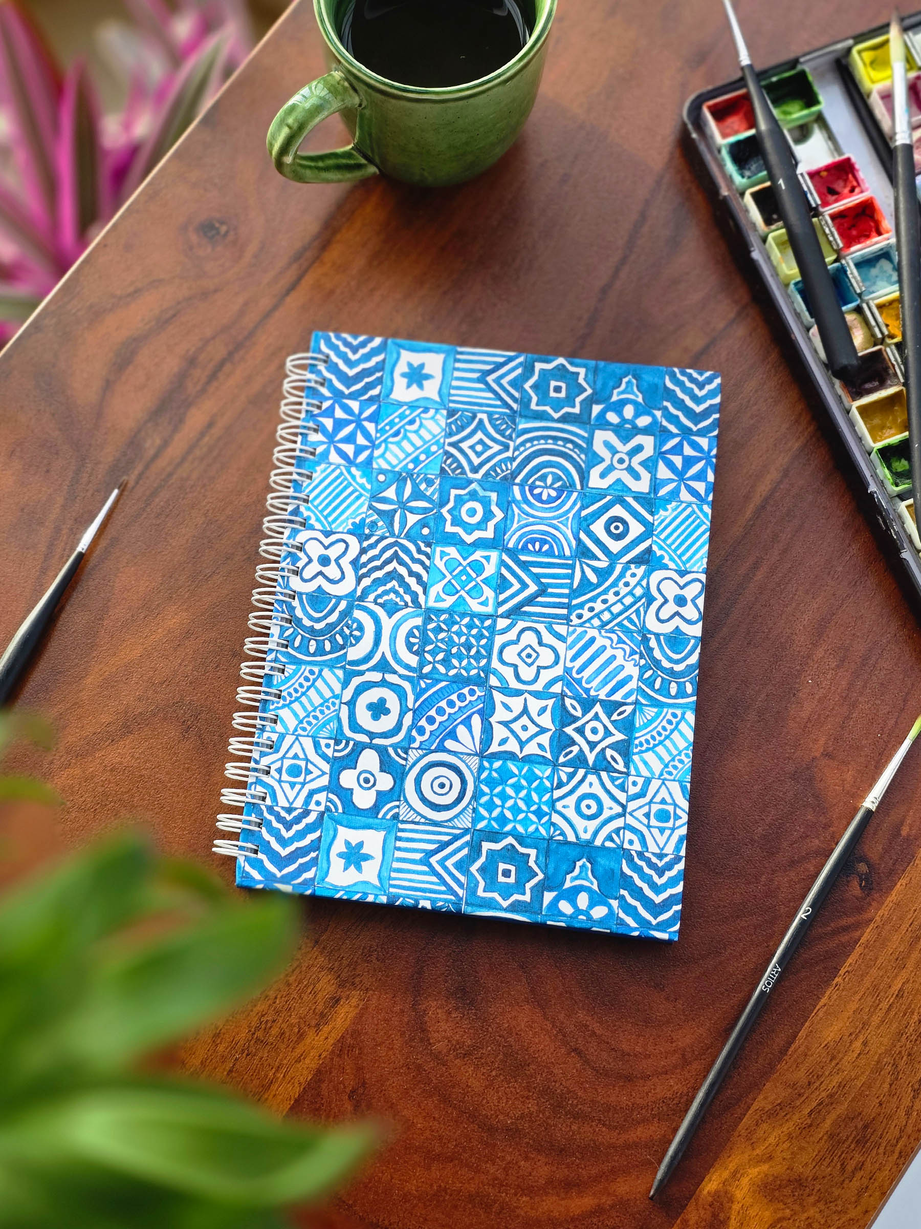 Blue Tiles | Wiro Sketchbook | 300 GSM