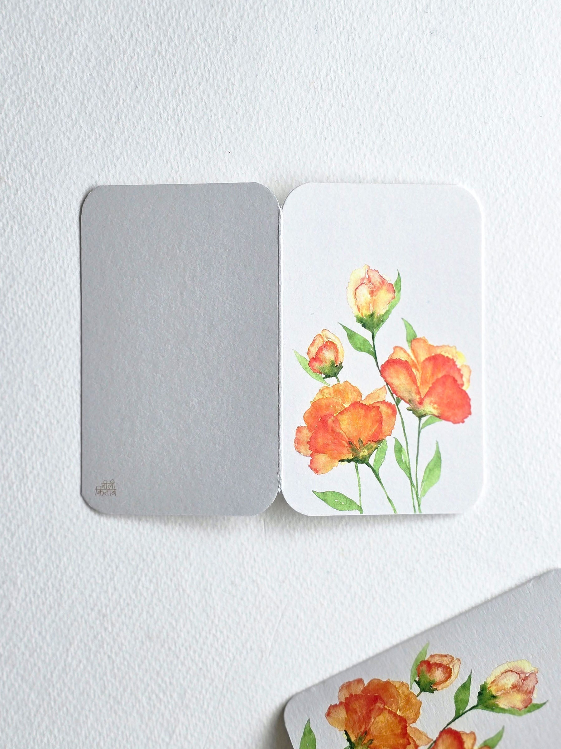 Orange Flowers | Set of 4 Notecards